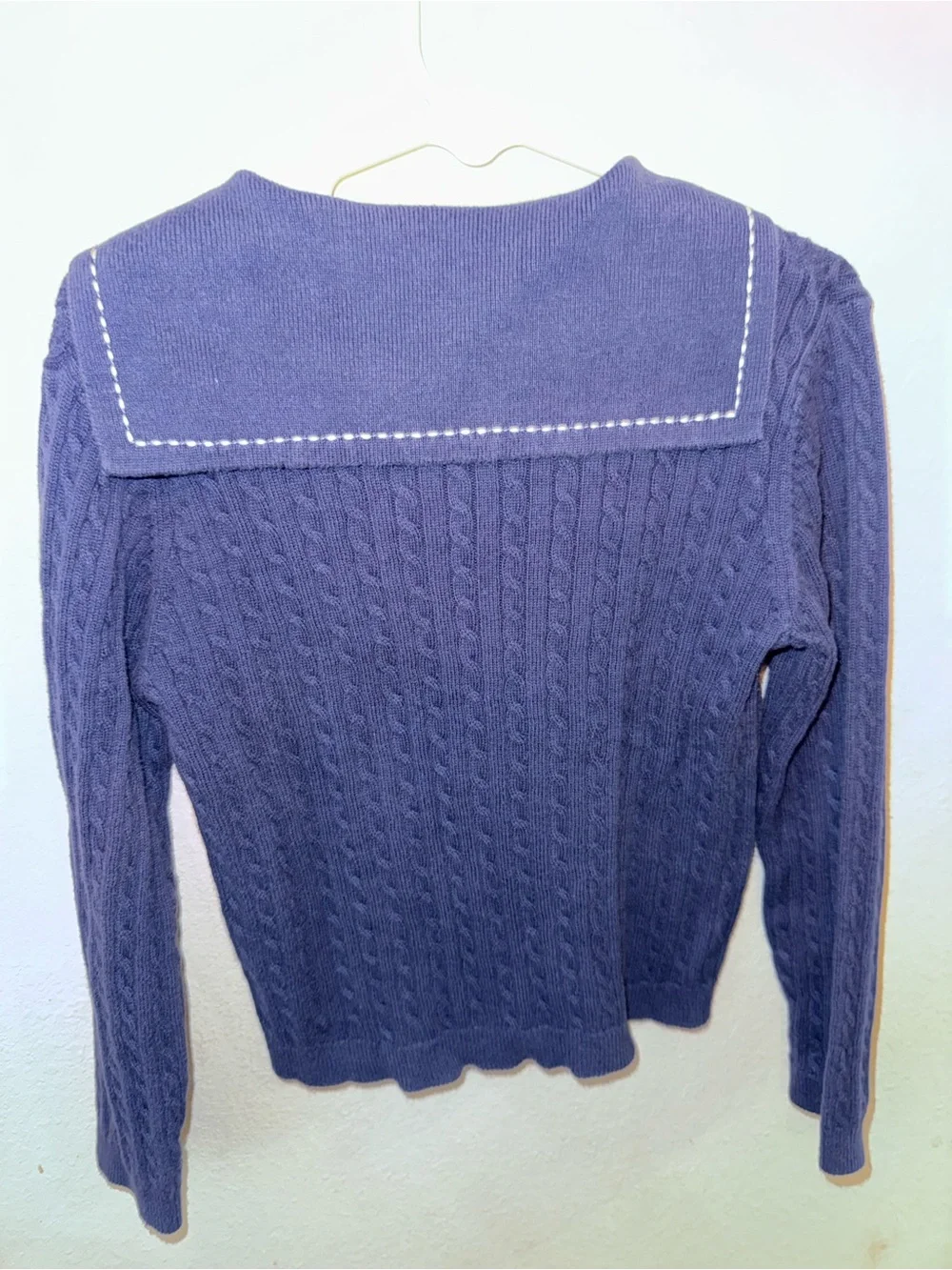 Gymboree Navy Cable Knit Cardigan with Red Tulip Buttons